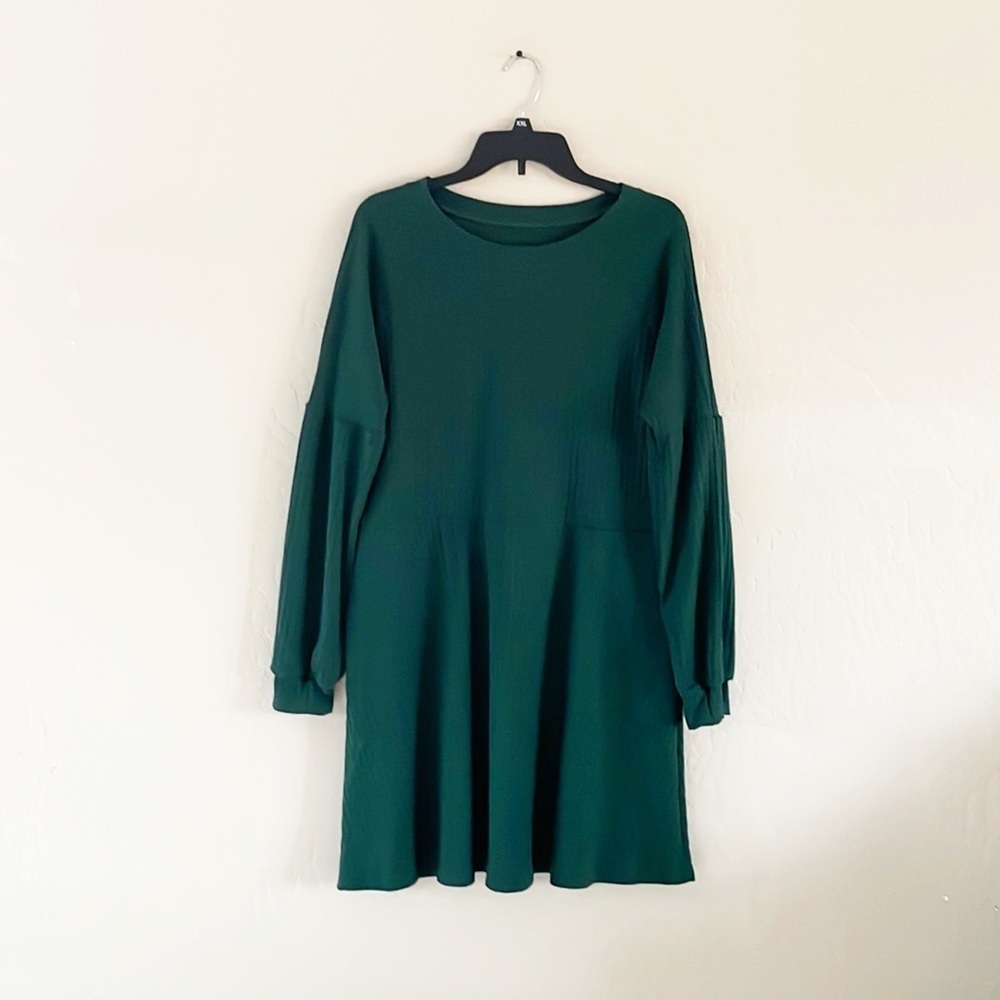 🌿Final Sale‎ Green Ribbed Knit Dress
